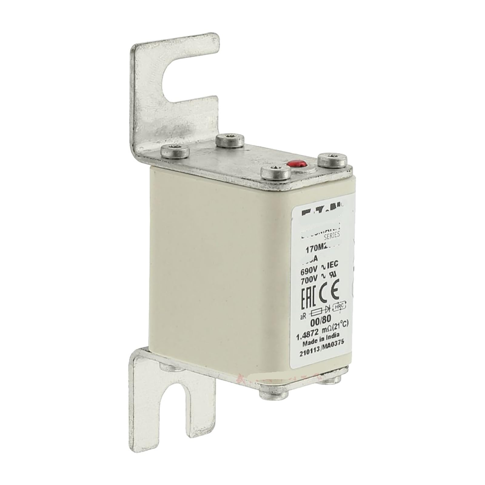 Fusible 170M2611 haute capacité de coupure pour armoire électrique 690V - 3