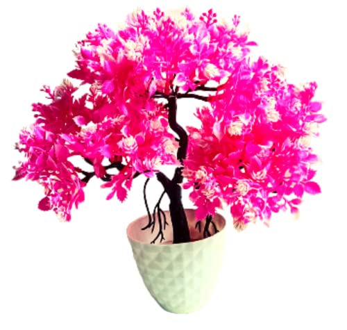 Image of Artificial Flowers for Decoration with Pot Combo of 1PCs Plastic Tree Forest Bonsai Plant with Pot for Home Decoration Office Table Greenery Room Home Decor Plants ( Decoration Items for Home ) (S G P)