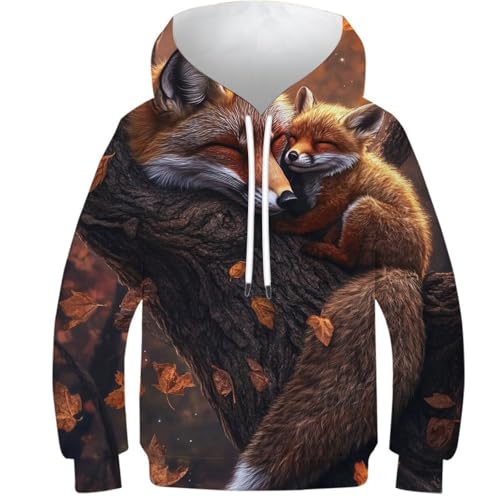 Sweat à capuche enfant forêt de lune pour les journées d'automne