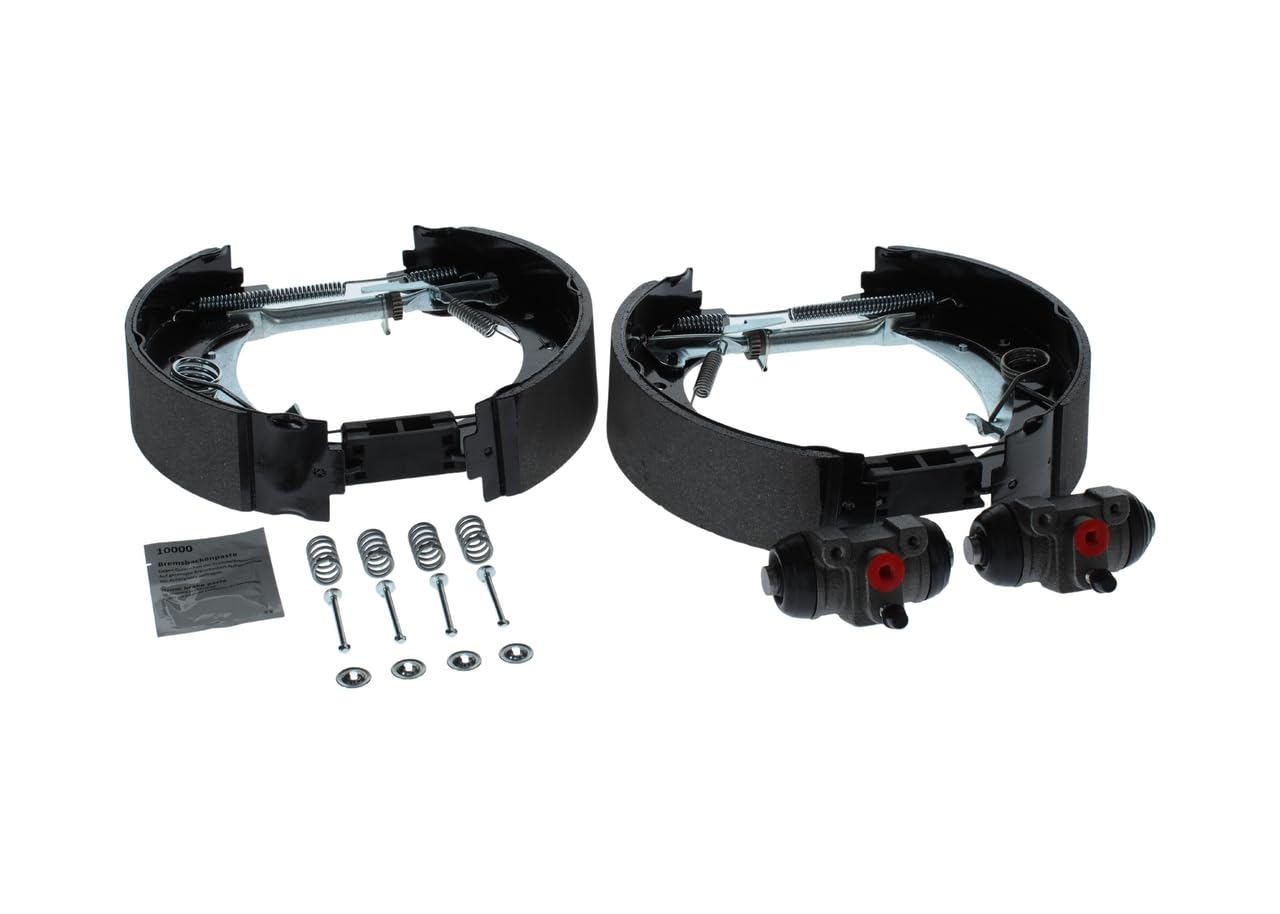 Bosch KS537 Kit Super Pro - Kit freno a tamburo posteriore - 1 set preassemblato, 2 cilindri freno a ruota, 4 ganasce freno