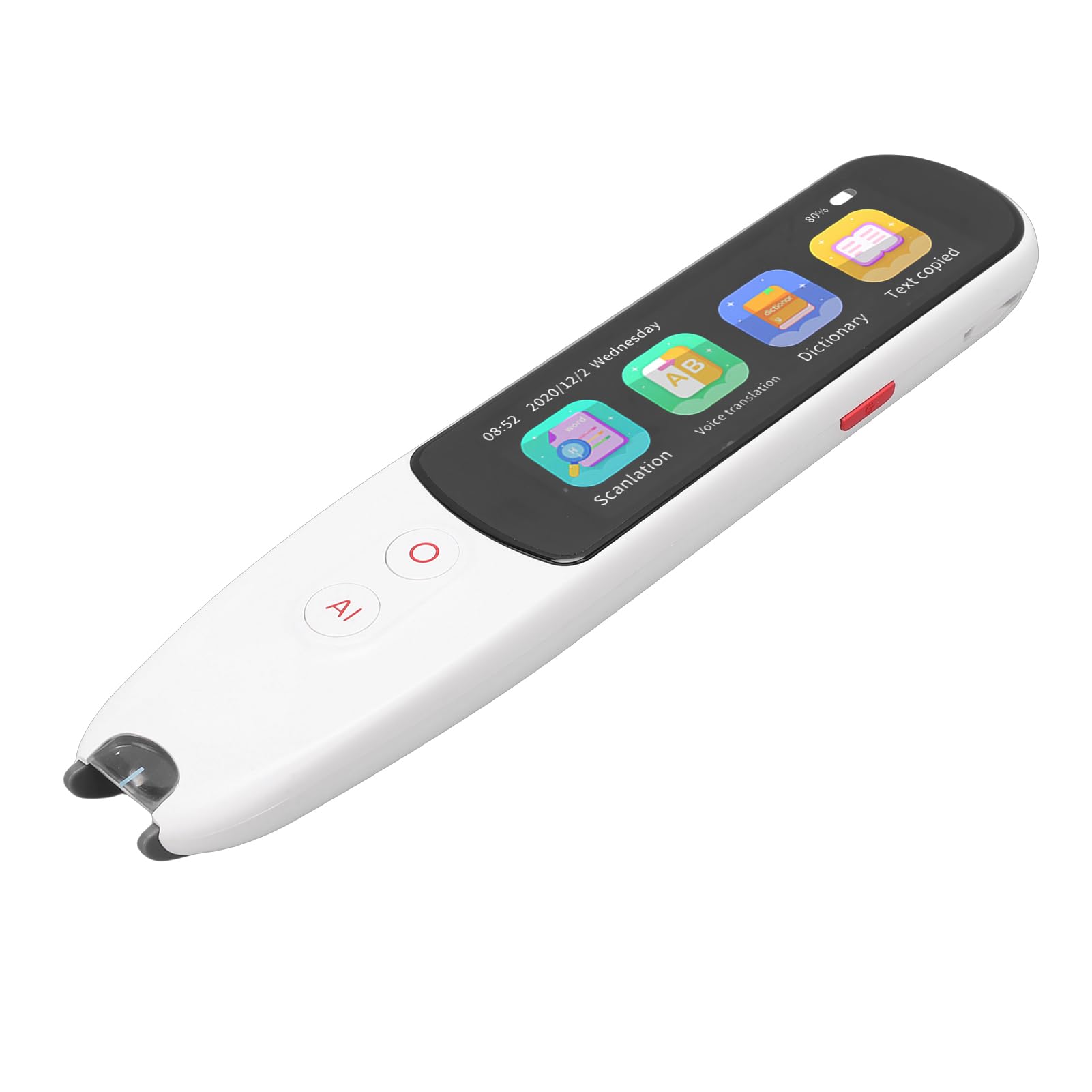 Generic Bolígrafo Traductor de Voz, Bolígrafo Traductor Portátil con Diccionario y Vocabulario Integrados para Aprender en Cualquier Momento y en Cualquier Lugar, Material Metálico