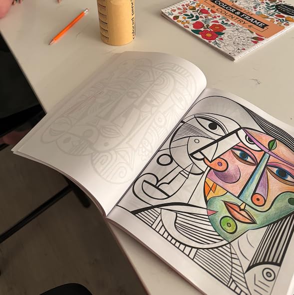 Cubist Creative: Picasso Faces Coloring Book for Stress Relief ...
