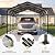 Aoxun 12x20 Metal Carport, Heavy Duty Car Garage with Galvanized Roof, Reinforced Frame, Car Tent Garage Shelter for Car, Pickup, Truck, Boat