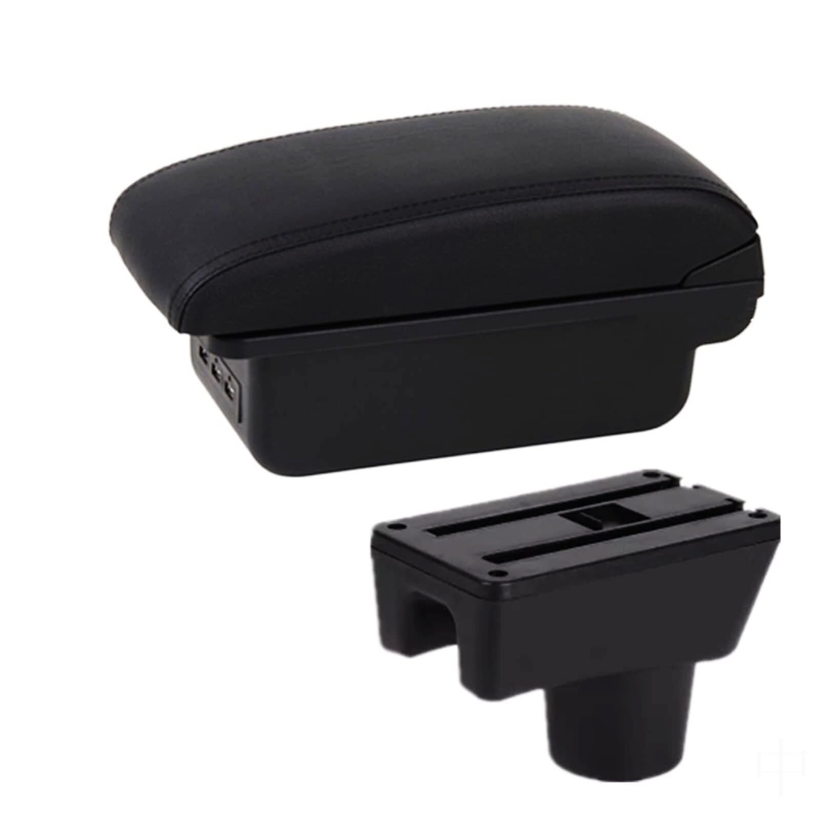 GTDTKGANAK Storage Box For Mitsubishi For Mirage 2012-2023 Center Console Armrest Storage For Box with USB Charging Retrofit(B2 3 Usb)