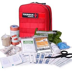 Trauma First Aid Kit – IFAK 1st Aid EDC Med Kit, Tactical Emergency Military Molle Bag First Response Stop The Bleed Kit for Camping Boat