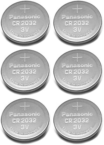 Panasonic CR2032 3V Lithium Coin Battery (Pack of 6)
