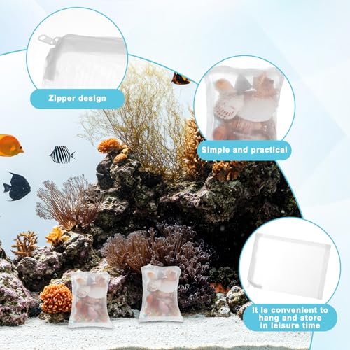 Image of QfwdfcTrenz 15PCS 5.5 X 8 Inch Aquarium Filter Media Bags, Aquarium Small Filters Bag, Carbon Filters Bag, Reusable Nylon Media Bags with Zipper for Extra Resins Filter