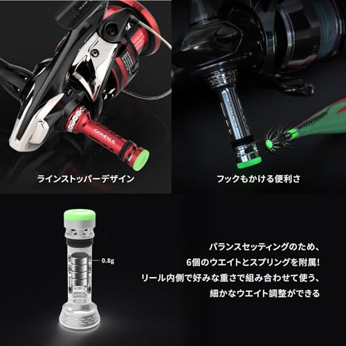 ゴメクサス R4 リールスタンド 48 42mm スピニングリール 用 ダイワ (Daiwa) シマノ (Shimano) ツインパワー ストラディック アルテグラ ヴァンキッシュ 対応 ウエイト付き バランサー 超軽量 釣り道具 簡単取り付け ランガン ライトゲーム ルアー釣り 2枚目