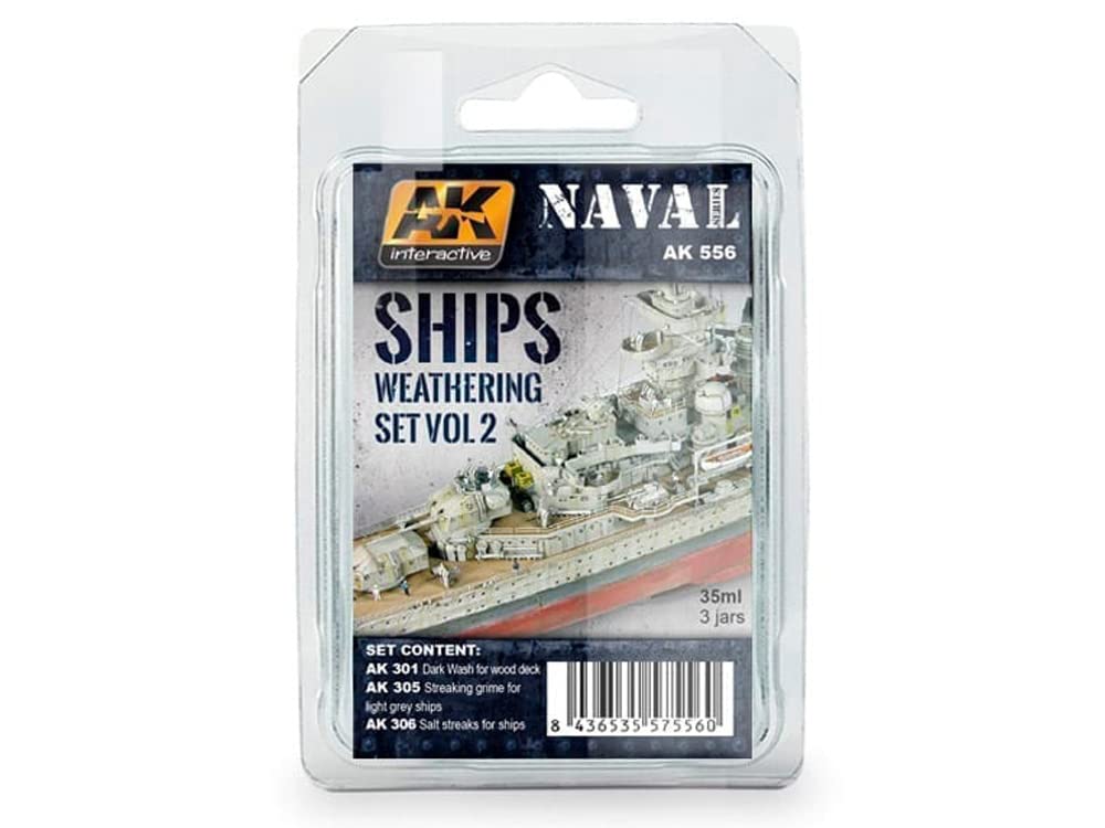 AK Interactive AK556 - Ships Vol. 2 Weathering Set 3x35 Ml - New