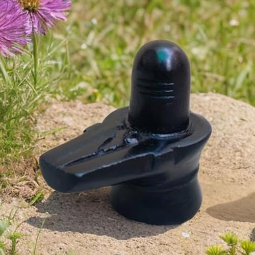 Figura Shiva Lingam de Piedra Negra 2.5 pulgadas miniatura 2