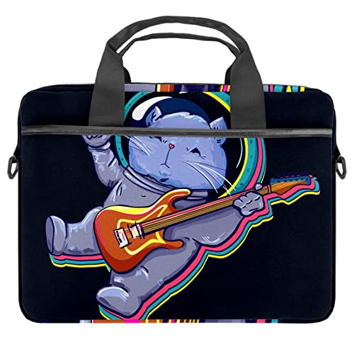 Sac ordinateur portable 13 à 14.5 pouces à bandoulière motif guitare animal multicolore