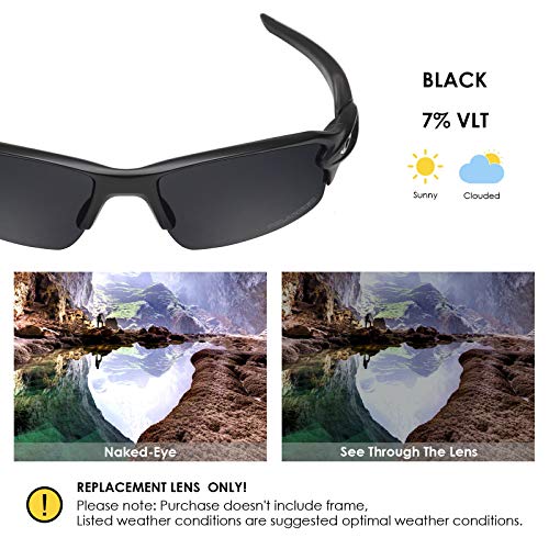 Image of BLAZERBUCK Anti-salt Polarized Replacement Lenses & Sock Kit for Oakley Flak 2.0 Asian Fit OO9271 - Black