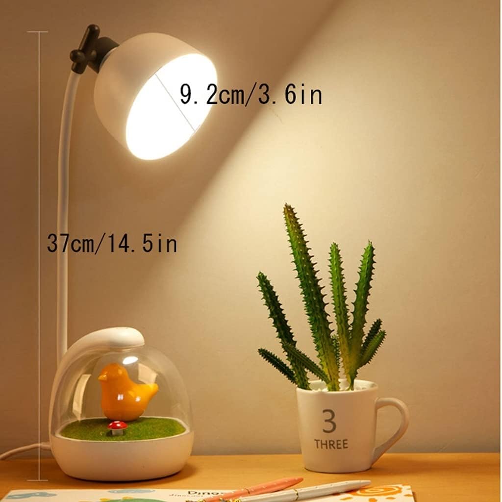Cute and Creative LED Desk Lamp Rechargeable Touch Table Lamp Three-Tone Light Suitable for Children's Learning Home Office (Color : Yellow)