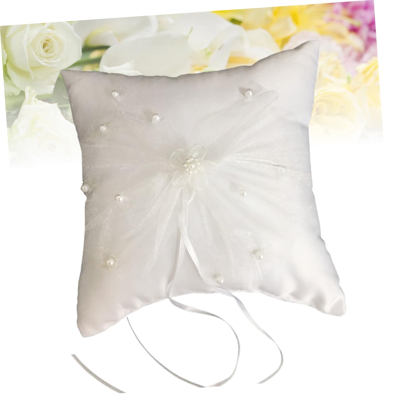 jojofuny 3pezzi Cuscino Portafedi Elegante Pizzo Per Matrimonio Decorazione Raffinata Per Anelli Per Cerimonie Fidanzamenti e Occasioni Speciali