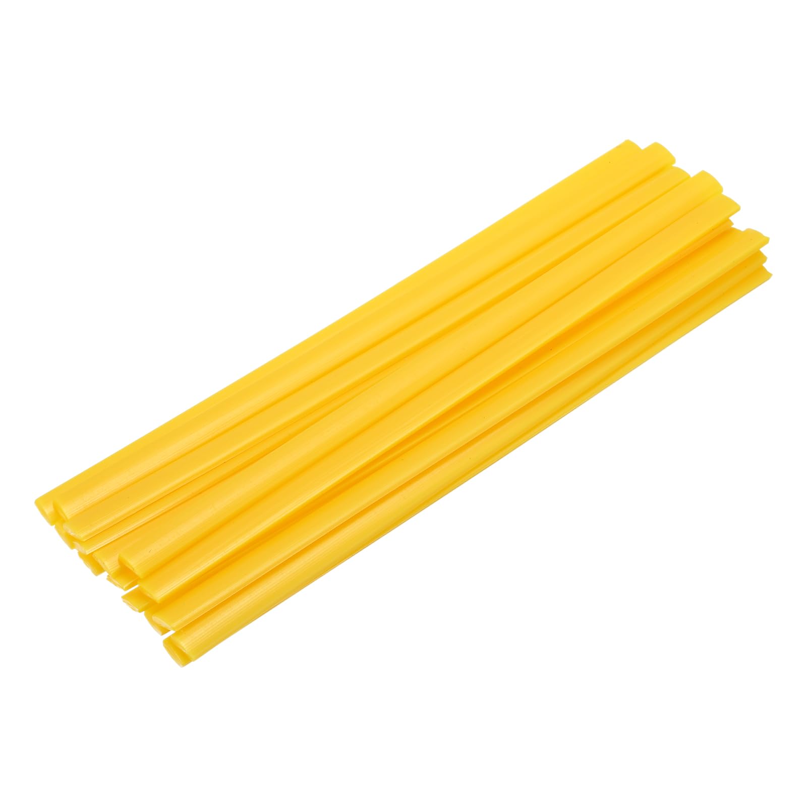 sourcing map 15 Pcs Yellow Plastic Welding Rods 9.5mm x 200mm HDPE Flat Ribbon Plastic Welding Strip for Repairing Water Tanks Forklift Pallets Trash Cans Transfer Troughs(0.4inch x 8inch)