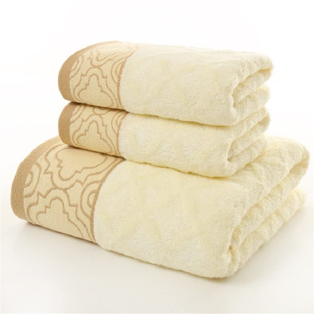 Three Piece Towel Bath Towel Set Untwisted Yarn Soft Strong Water Absorption Rhomboid Towel for Home Hotel Bathroom