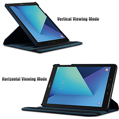 Image of for Galaxy Tab S3 9.7 inch case MOCA 360 Degree Rotating Stand PU Leather Flip Cover Case for Samsung Galaxy Tablet Tab S3 9.7 inch SM - T820 T825 Flip Cover case (Deep Blue)