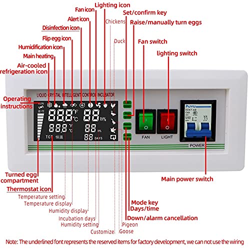 Habitat benodigdheden multifunctionele incubator controller automatische temperatuur vochtigheidscontroller voor kip… - Afbeelding 5