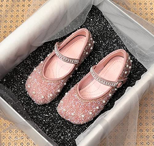 Girls Mary Jane Rhinestone Pearl Princess Ballet Flats Toddler4