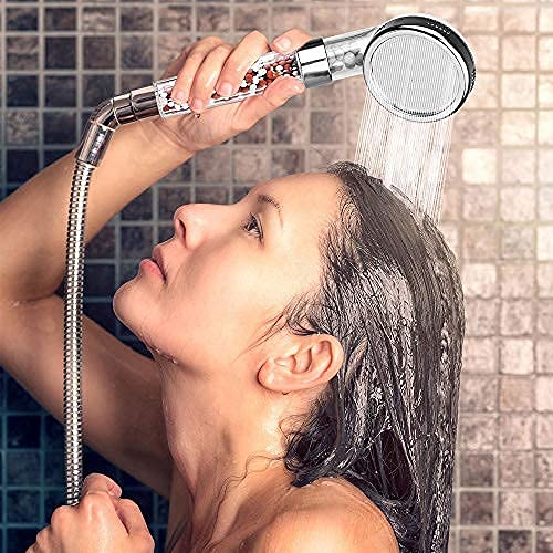 Nosame Shower Head With Hose ,80In Inch/2M Filter Filtration High Pressure Water Saving 3 Mode Function Spray Handheld Showerheads For Dry Skin & Hair #TOP6