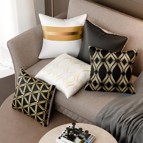 Image of Stoa Paris Cushion Cover Set of 5, Home Decor for Sofa, Bed & Living Room, Digital Printed Cushion Cover 16 Inch x 16 Inch, Soft Touch Finish, Hidden Zip Closure, Cordelia's Pride - Cordelia