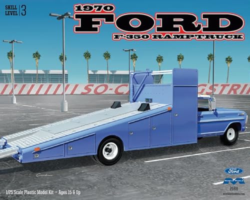 Moebius 1/25 Ford F350 Ramp Truck 1970 miniatura 2