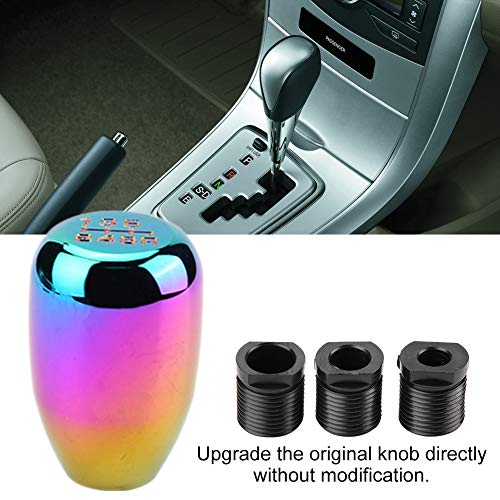 Image of Dweekiy Universal Manual 6-Speed Car Gear Shift Knob - Weighted Metal Shift Knob with 3 Adapter Rings (8mm, 10mm, 12mm) for Most Manual Transmission Vehicles