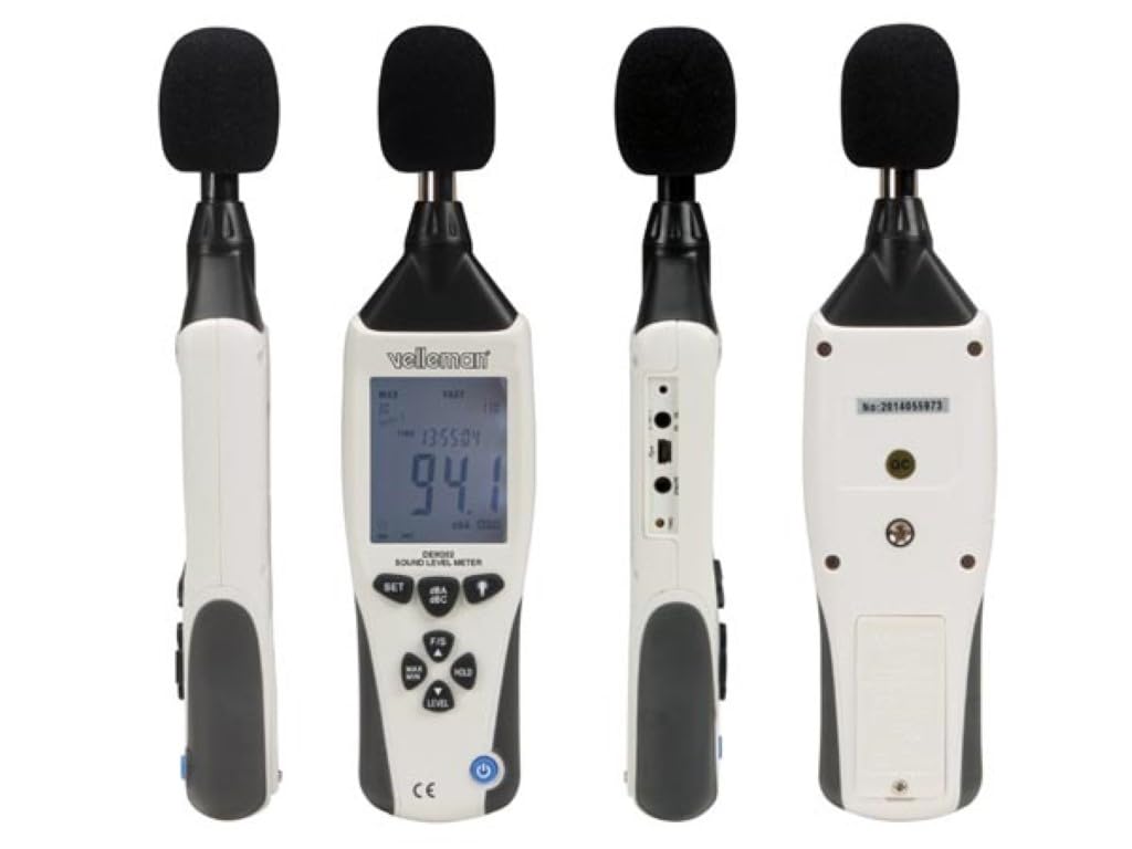 Velleman Fonometro professionale, datalogger, interfaccia usb, 262144 letture, sistema operativo windows