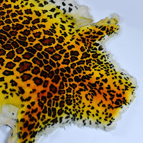 Gracefur Area Rug Tiger And Leopard Skin Printed Decor Rugs Super Soft Real Australia Sheepskin Carpet For Living Room, Bed Room, Sofa And So On 1 Pelt (Leopard) #TOP5
