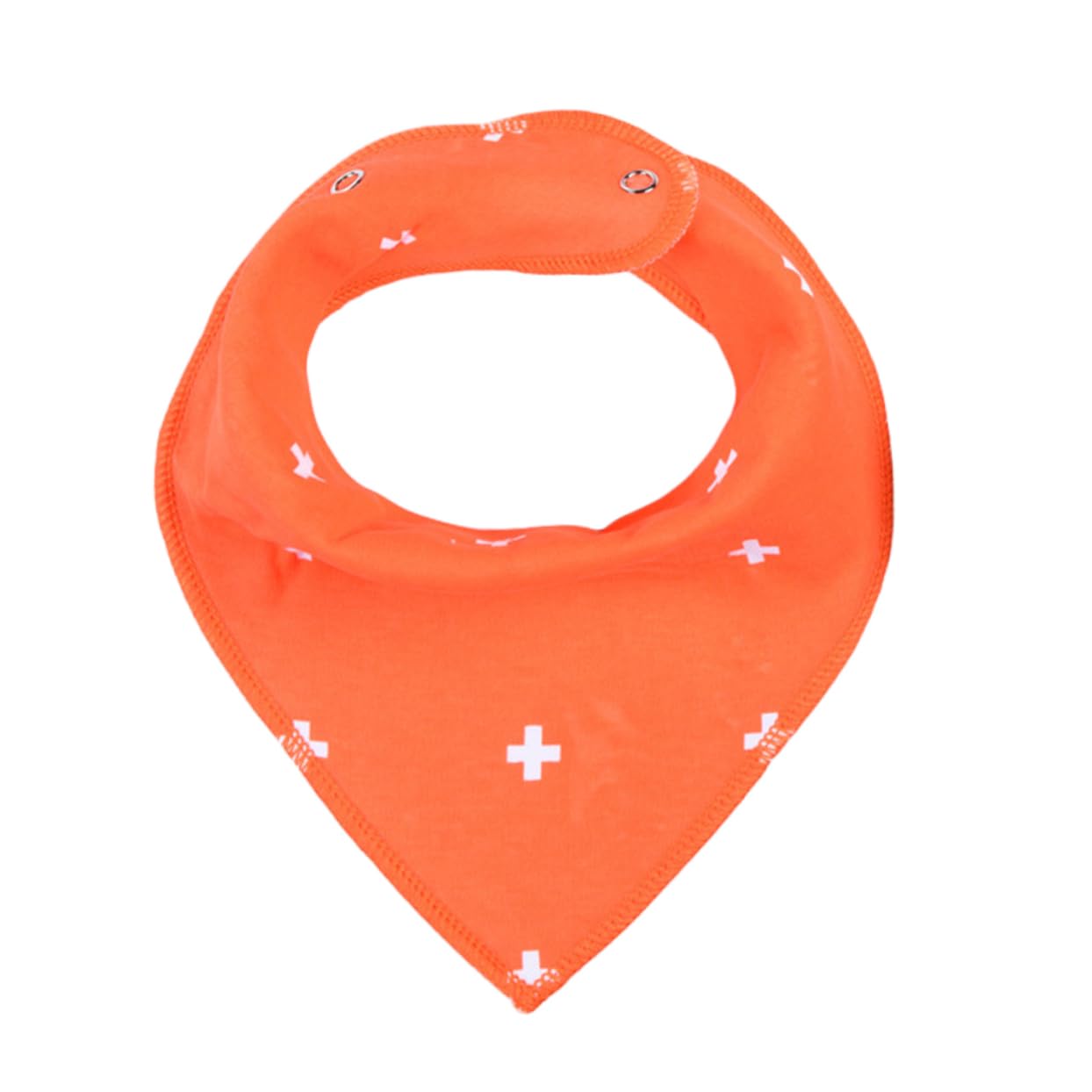 Abaodam 12pezzi Bavaglini Unisex Per Asciugamani Assorbenti Per Saliva Triangolari Chiusura Snap Bavaglini Per
