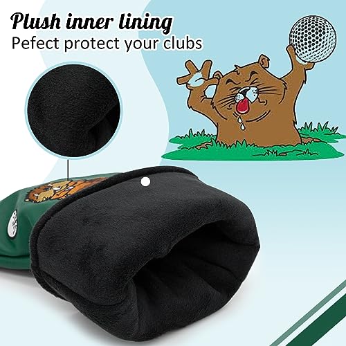 Housses de club de golf hybride vert lot de 3 protection sac - 6