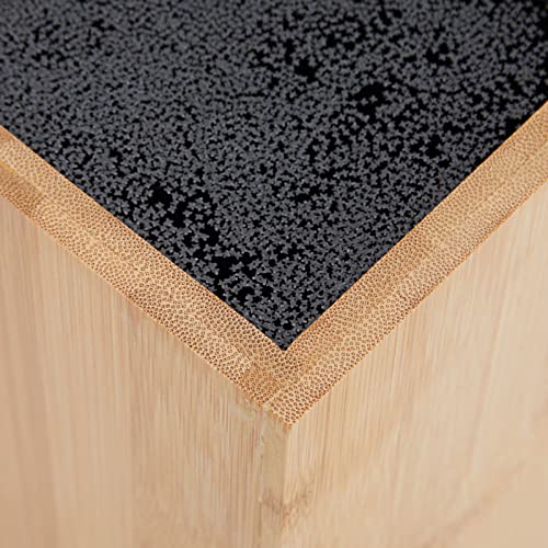 Rectangular Universal Knife Block With Adjustable Bristles, Natural Bamboo Knives Stand Holder And Butcher Organizer Without Knives For Home Kitchen Counter, Storage, Restaurant (4X4X9 In) #TOP6