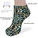 LITPUZC Women's Fashion Ankle Socks Funny Running Low Cut Socks Boho Vintage Paisley Bandana Print No Show Athletic Sock Soft Breathable Crew Sock 5 Pairs