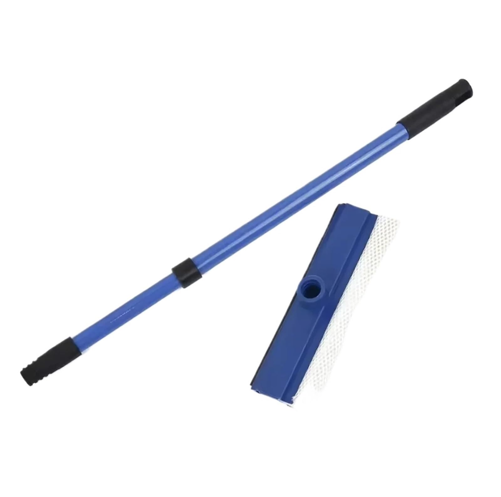 Side Mirror Squeegee 2 In 1 Telescopic Window Glass Cleaner Wiper Long Handle Sponge Brush Mop Squeegee Cleaning Tool