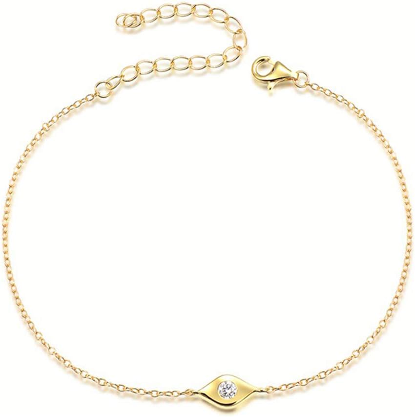 Dainty Evil Eye Bracelet Sterling Silver Bracelets