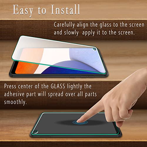 Hptech (2 Pack) Designed For Samsung Galaxy A21S Tempered Glass Screen Protector, Easy To Install, Anti-Scratch, Bubble Free #TOP3