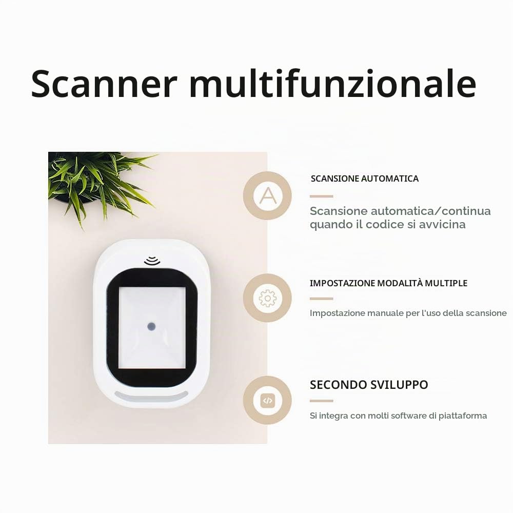 docooler Wired Barcode Scanner Scansione Versatile USB Scansione QR Code 1D e Lettore di Codici 2D