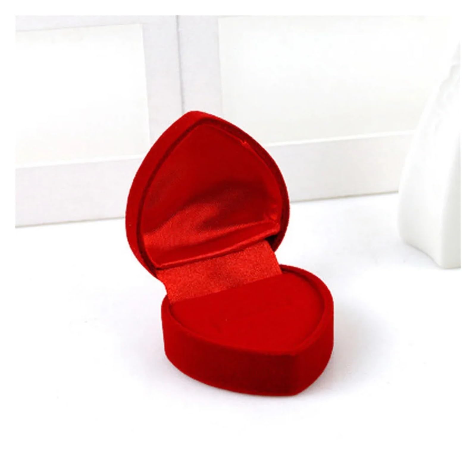 LCKKJHG Wedding Ring Box Octagon Jewelry Box Double Ring Storage With Detachable Lid For Engagement Wedding Packaging Display(Red A)