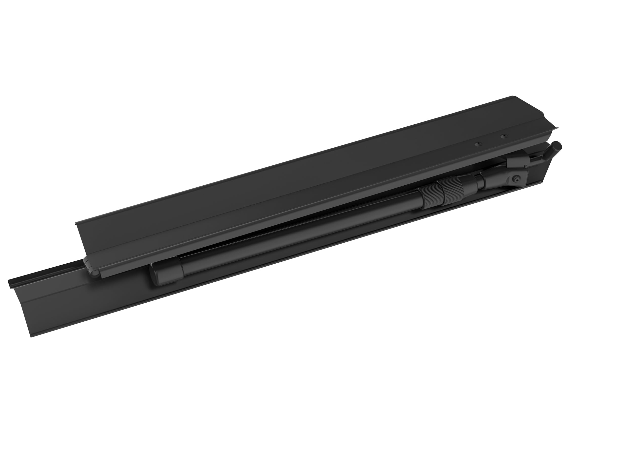 EUFAB 11640 - Binario universale per portabici, ca. 115 cm, regolabile in altezza 40-60 cm, carico utile 30 kg, per pneumatici di larghezza 8-10 cm, pieghevole, colore: Nero