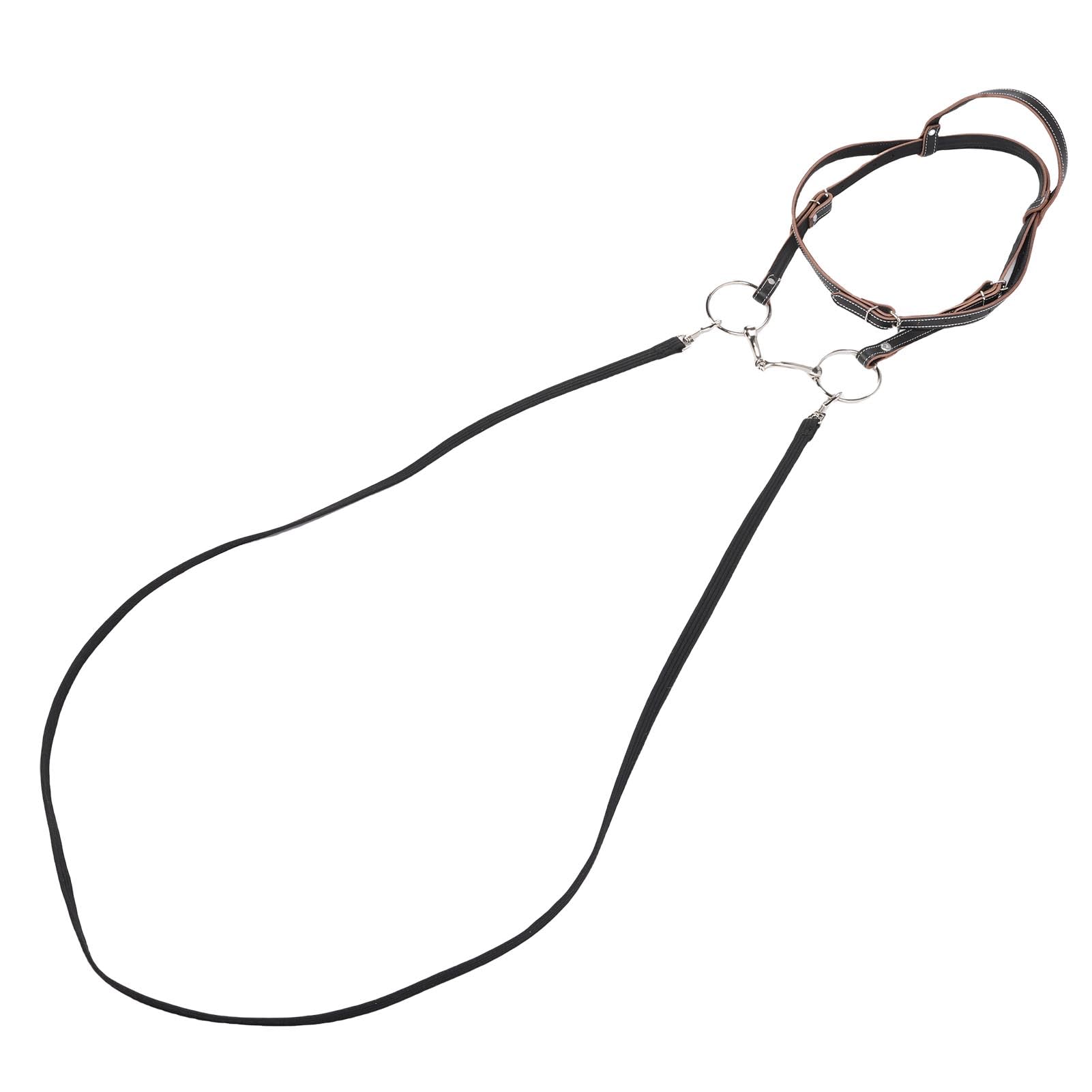 Cabezada de Caballo de Piel de Vaca con Rienda Fácil Mantenimiento Tamaño Ajustable para Montar Comodidad Prolongada 1 Unidad