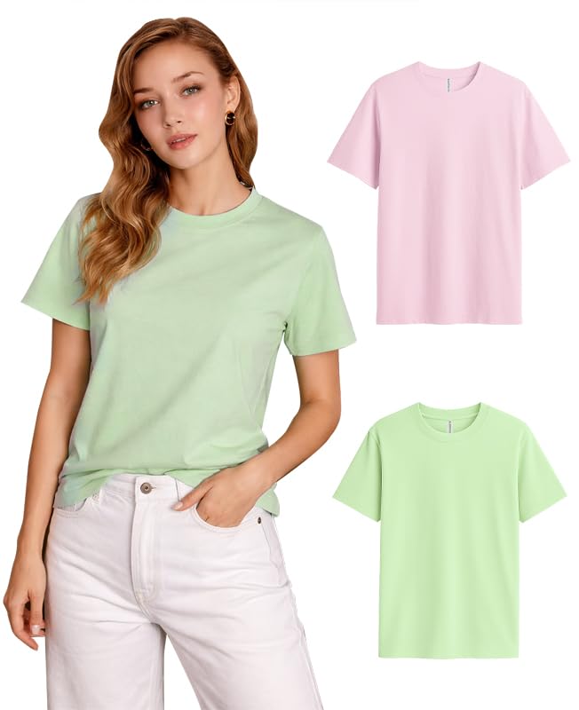 Image of Sleepynuts Women's Plain Round Neck Regular Fit Half Sleeve Cotton T Shirt