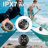 Bluetooth Shower Speaker, Portable Bluetooth 5.4 Speaker with 10Hrs 360° Sound Stereo Bass, 2025 IPX7 Waterproof with RGB Lights and Time Display, Mini Speaker for Bathroom, Outdoor, Party, Travel - Image 3