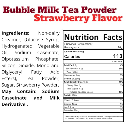 Meekus Natural Gluten-Free Milk Tea Powder Boba/Bubble Tea Mix Strawberry Flavor 3-In-1 Drink Powder thumb #4