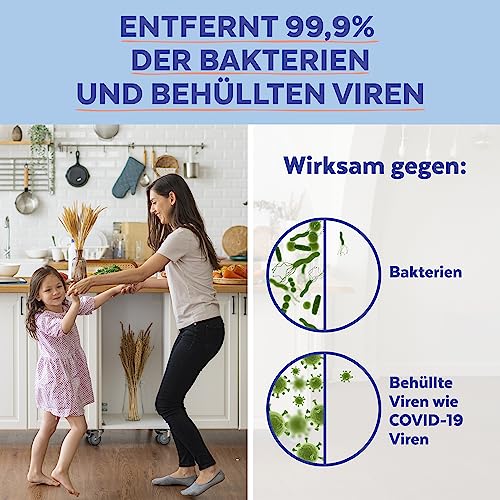 Sagrotan Allzweck-Reiniger Blütenfrische – 2in1 Desinfektionsmittel für die zuverlässige Reinigung von Oberflächen – 5 x 1,5 l Putzmittel