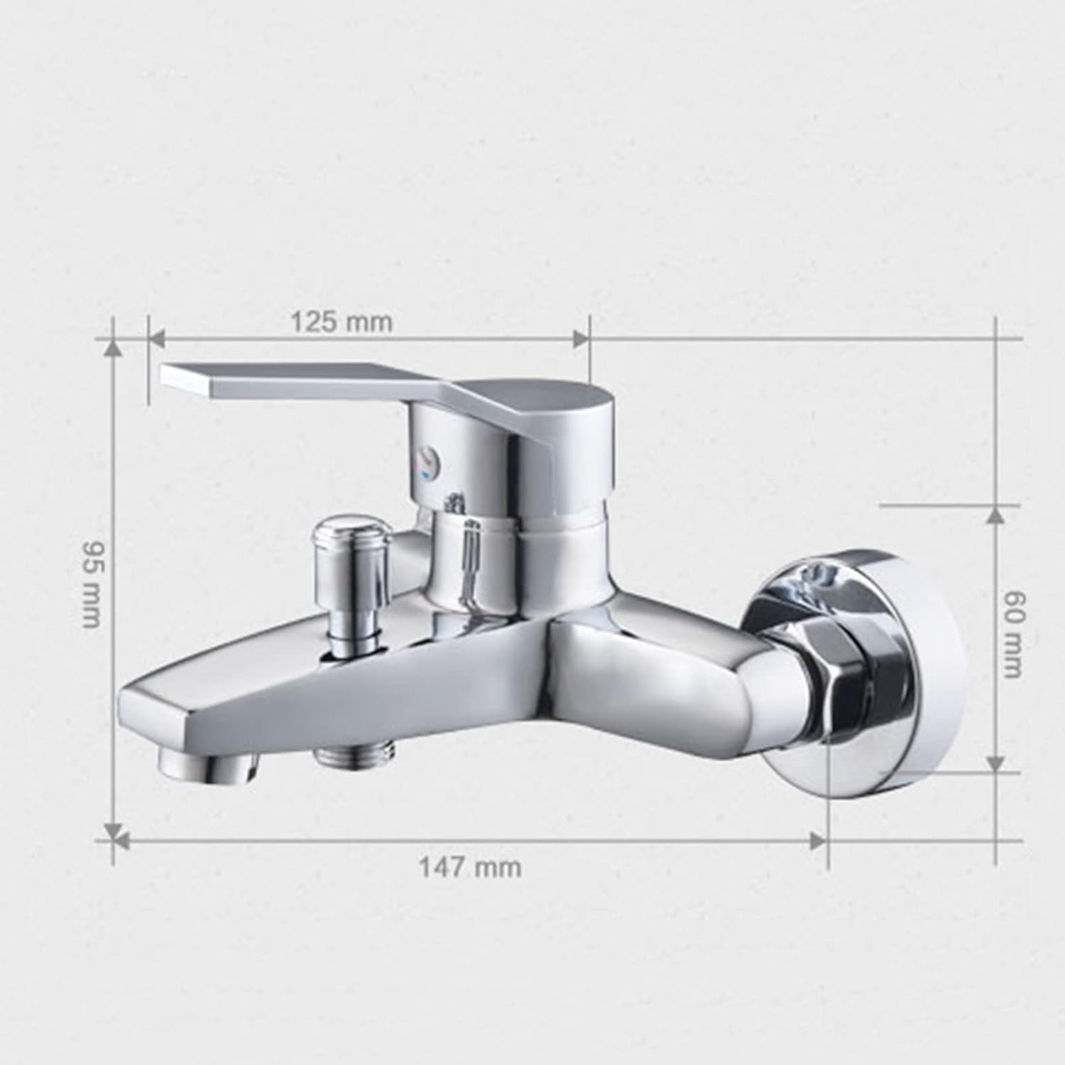 Shower Mixer Faucet,Wall Mounted Faucet,Shower Mixer,Ceramics,Hot and Cold Brass Bathtub Faucet with Sprayer,Shower Mixer,Chrome A(Chrome A)