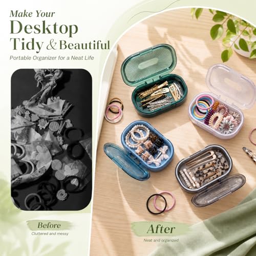 Kigley 4 Pcs Travel Swab Container with Lid,Multicolor, 3.9 X 2.76 Inch by Kigley - Used condition - Image 6
