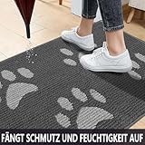 fannos Schmutzfangmatte Innen & Außen [50×80cm] – Fußmatte mit Rutschfester Unterseite | Saugstarke Fussmatte aussen/innen | Waschbare Schmutzmatte für Haustür & Eingangsbereich