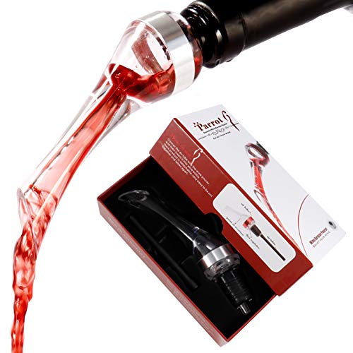 Wine Aerator Pourer Wine Aerator Pourer Spout Olecranon Ergonomic Tilt Rapid Decanting Enhances the Taste and Aroma of Wine Easy To Use and Clean(With Wine Corkscrew)