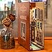 Drewniana Ulica Pokątna Zestaw Do Wnęk Na Książki DIY Półka Na Książki Dekoracja Stojak Na Dekoracje Z Oświetleniem Indukcyjnym LED-Art Bookends Drewniane Wkładki Do Książek