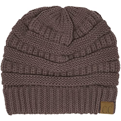 Image of Hatsandscarf CC Exclusives Solid Color Beanie Tail Hat for Adult (MB-20A)